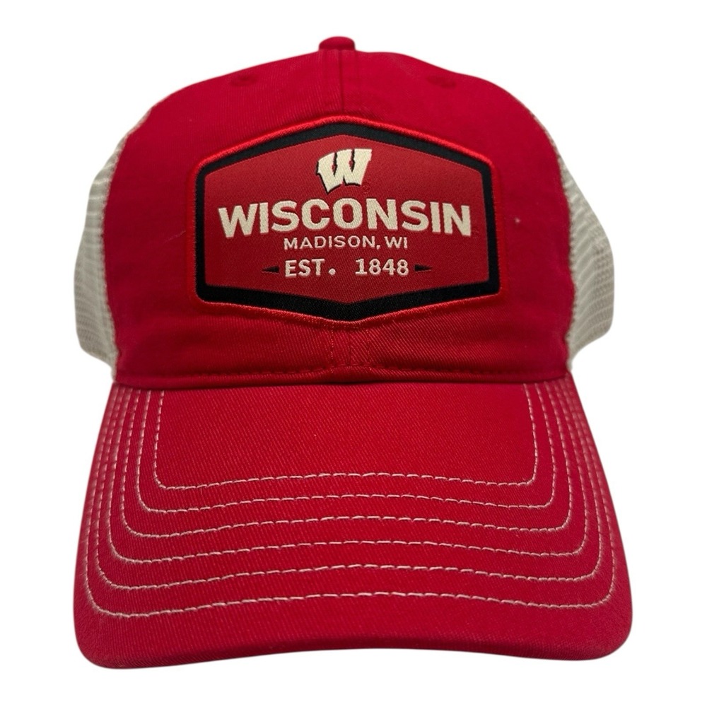Captivating Wisconsin Badgers Hat Cap Snapback Trucker Adjustable Red NCAA